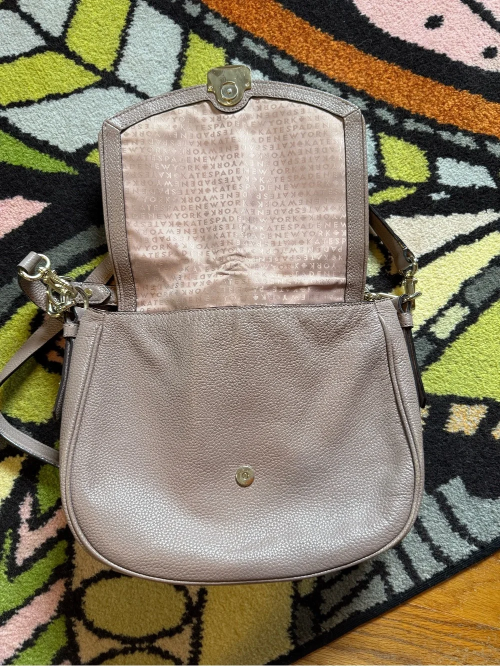 kate spade pale pink pebbled leather crossbody bag